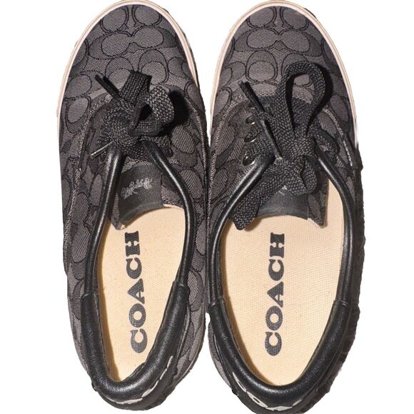 Coach Mens Skate Lace-Up Sneaker in Signature Jacquard Size 8 B - Picture 2 of 4